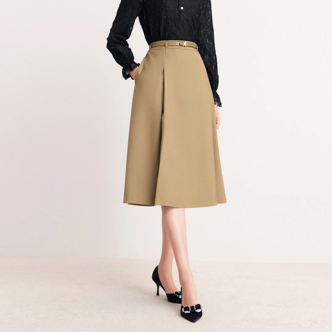 【羊羊专属】春秋季减龄商务简约通勤百搭A字半身裙子女KW03385