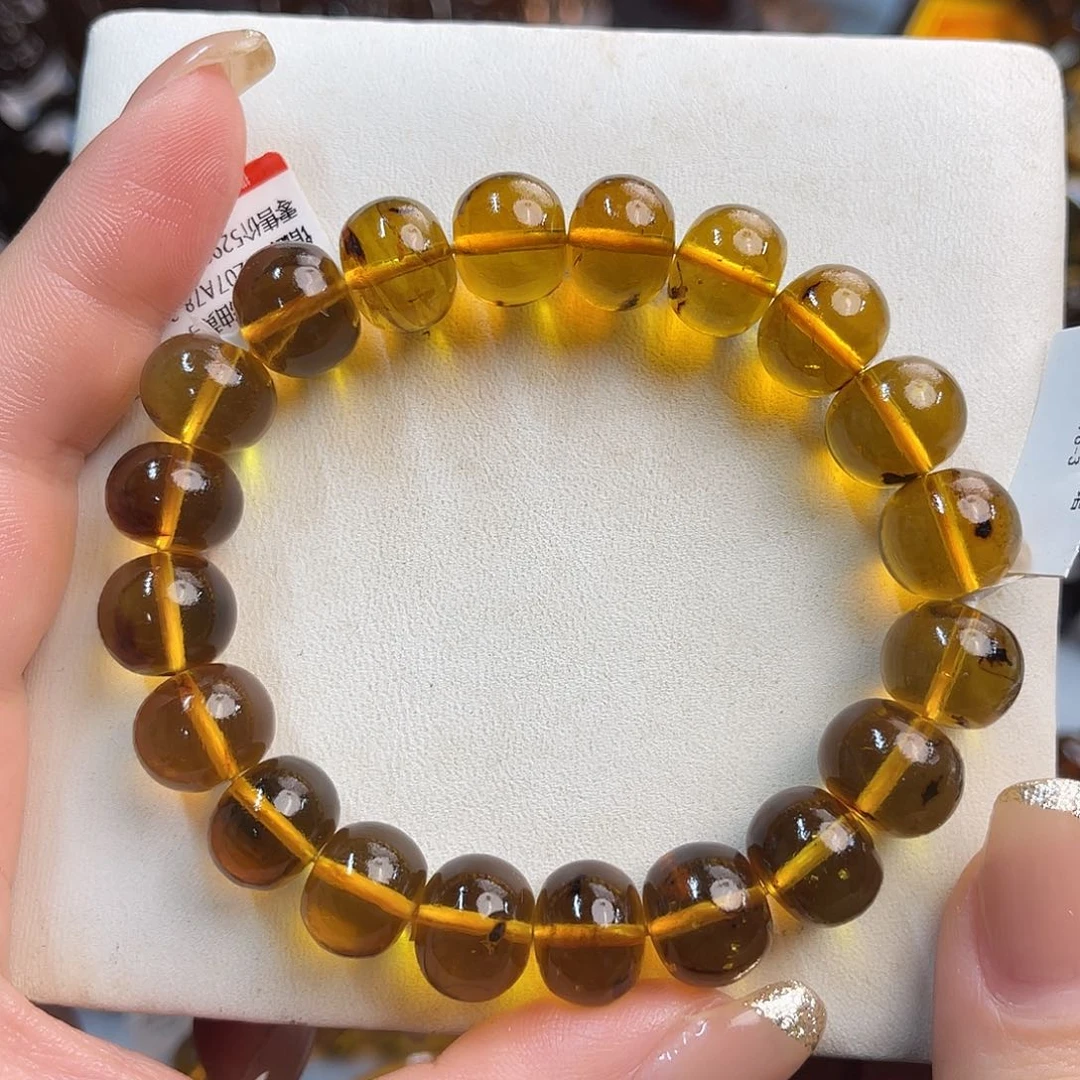 琥珀手链未镶嵌抚顺琥珀金珀净水12+