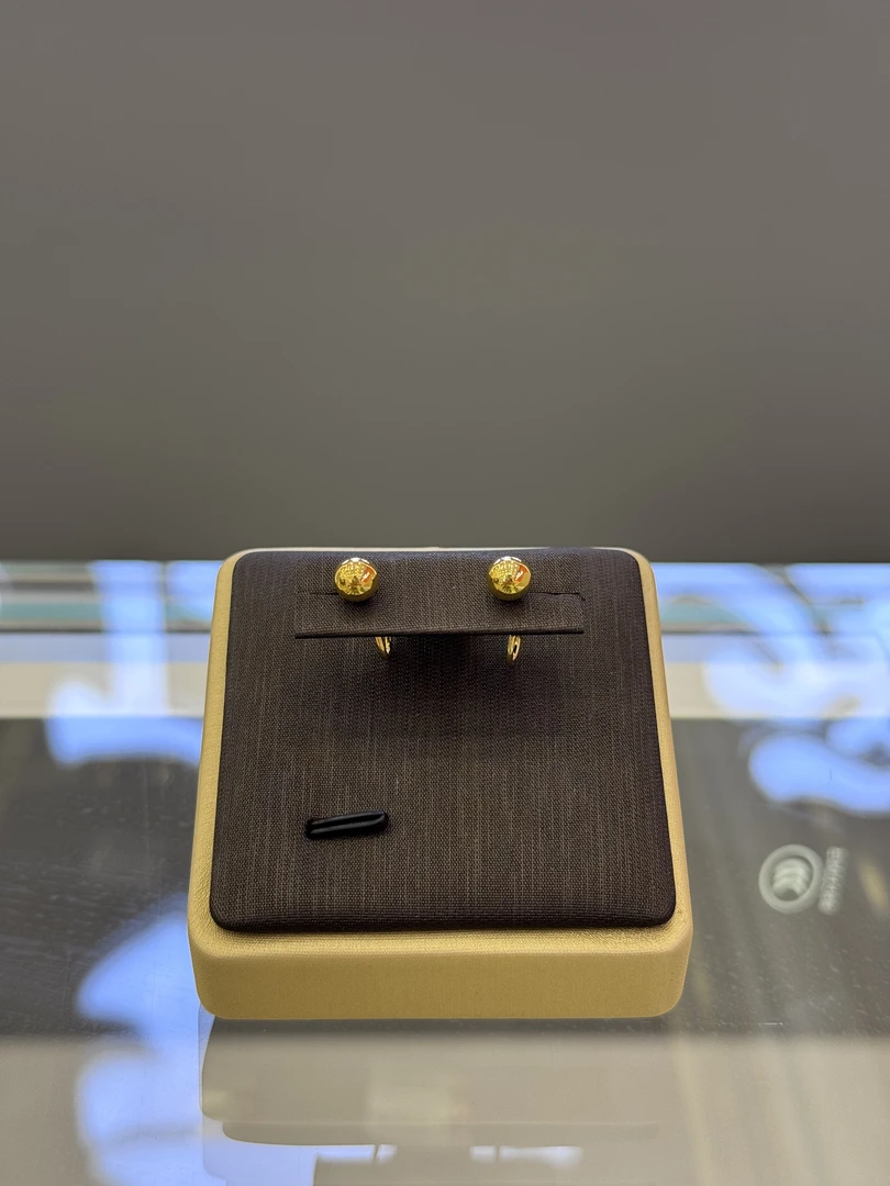 足银银制品 4mm光珠耳饰