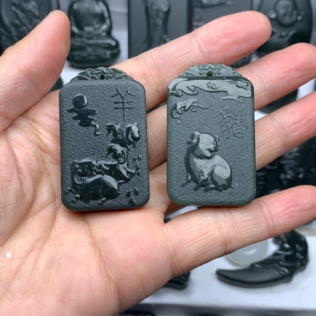 【闪购商品】和田玉颈饰未镶嵌，*双面雕刻