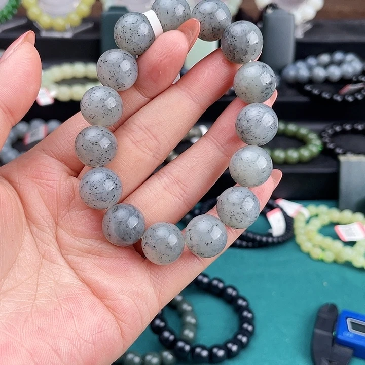 和田玉未镶嵌手链新疆喀拉喀什河青花卡14