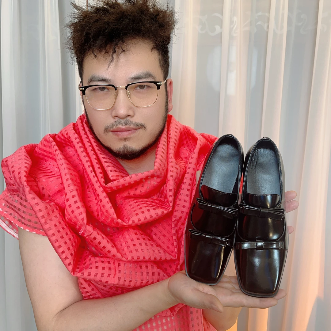 【艾琪】2.5cm法式深口单鞋百搭通女平跟方头真皮女士小皮鞋四季款