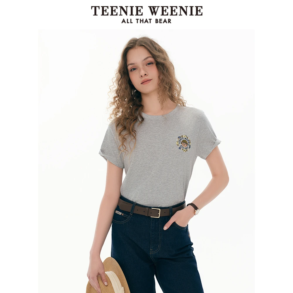 *TeenieWeenie小熊25夏新款休闲简约纯色圆领短袖T恤TTRW256427H