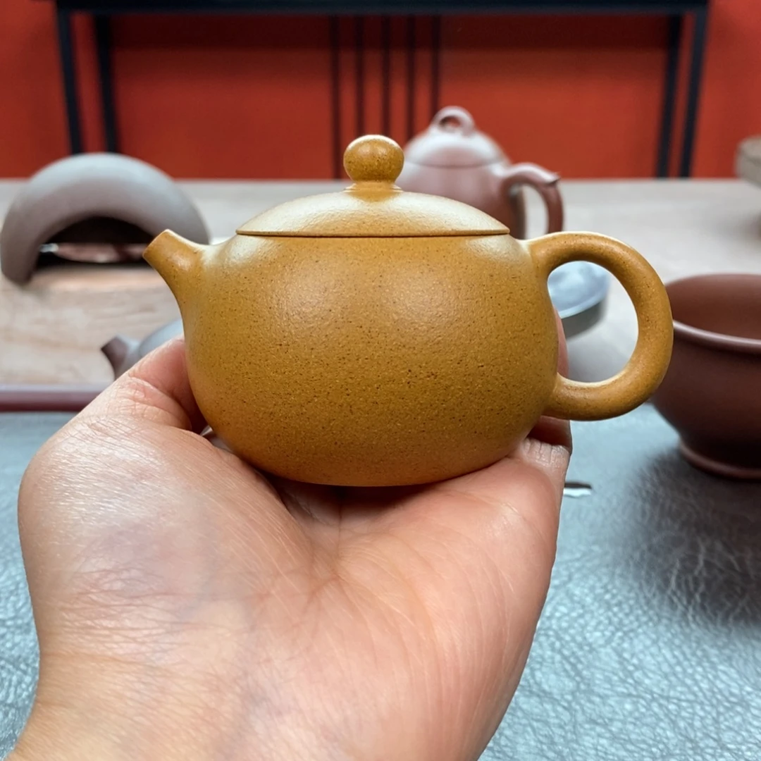 互***紫砂茶壶黄金段西施120cc精工半手
