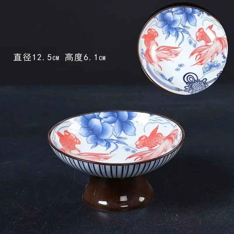 金鱼双鱼果盘 F57