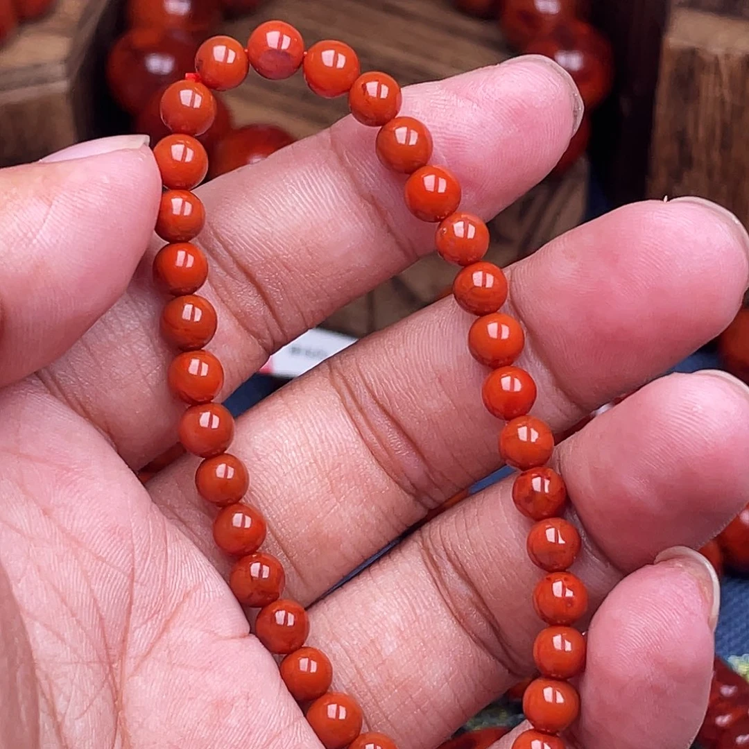 南红玛瑙未镶嵌手链南红瓦西卡5