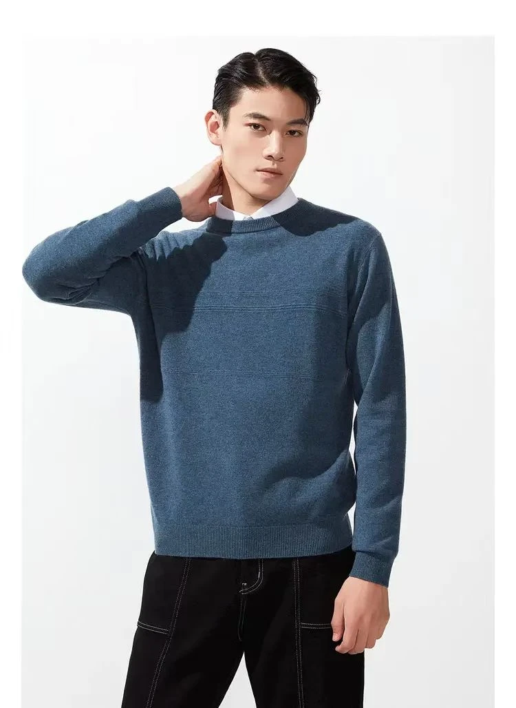 海秋冬晚风男士纯羊毛保暖半高领羊绒毛衣03羊毛衫