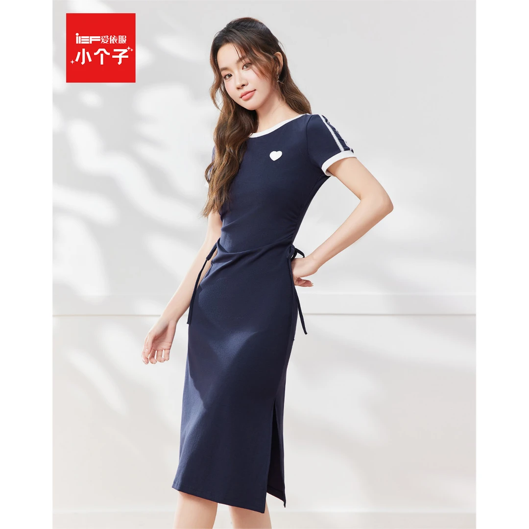 【小个子专属】IEF/爱依服2025新款夏季卫裙针织连衣中裙~流光风