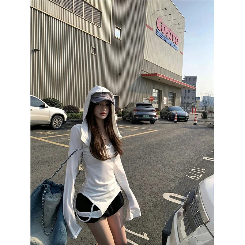 小众简约风修身显瘦网红穿搭设计款薄款上衣时尚高腰a字半身裙女