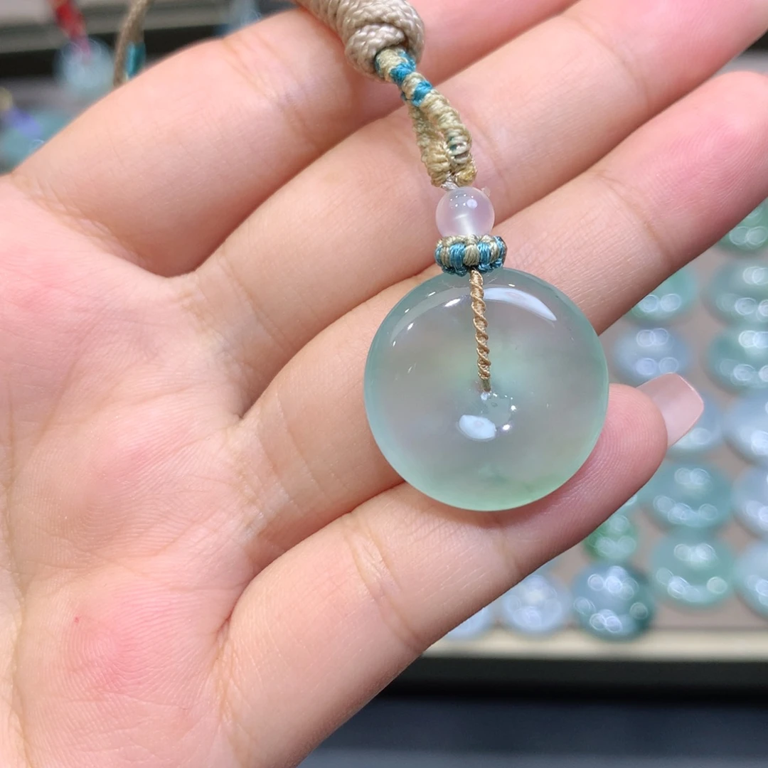 *****翡翠未镶嵌颈饰平安扣21.2*5.3