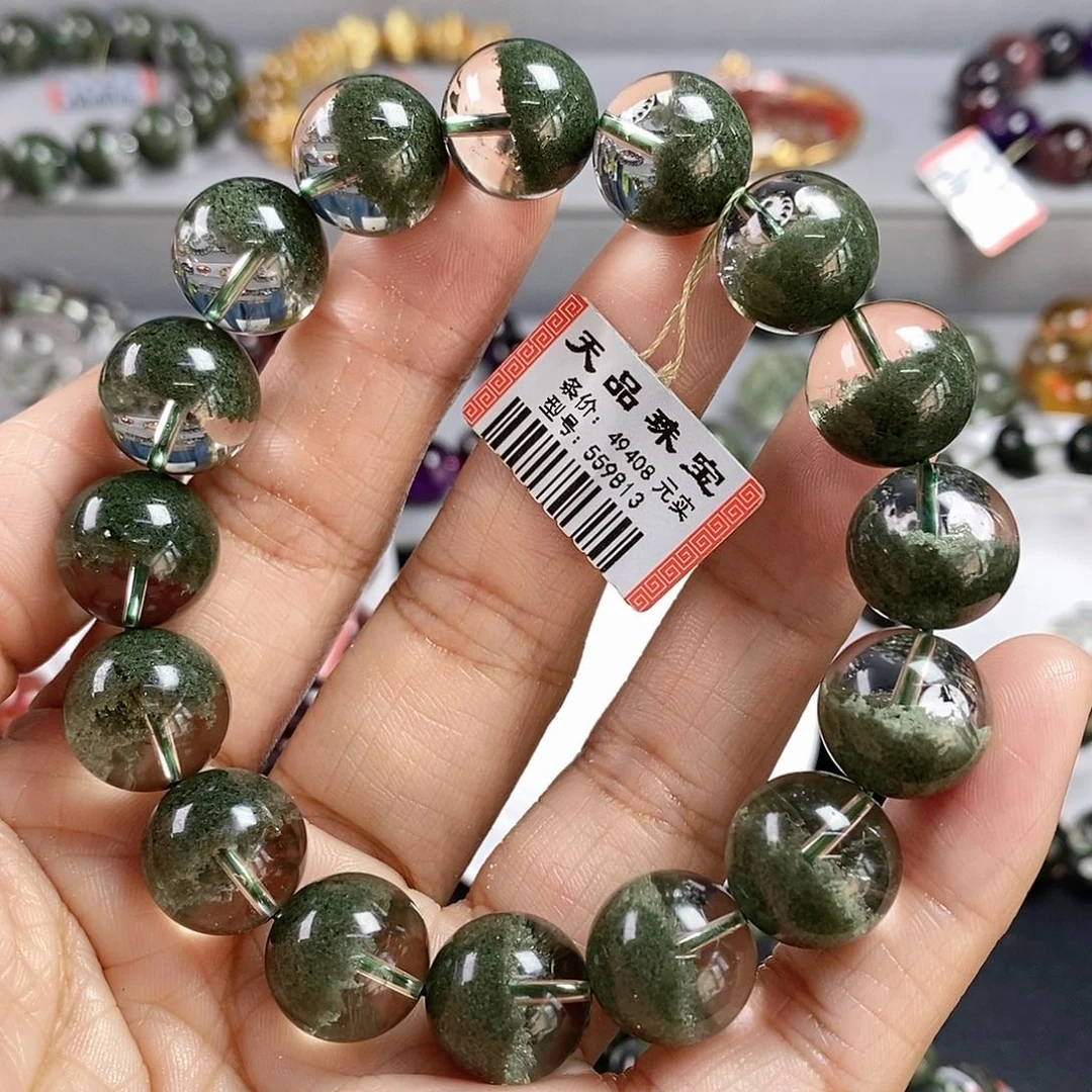 未镶嵌水晶手链绿幽灵手链559813