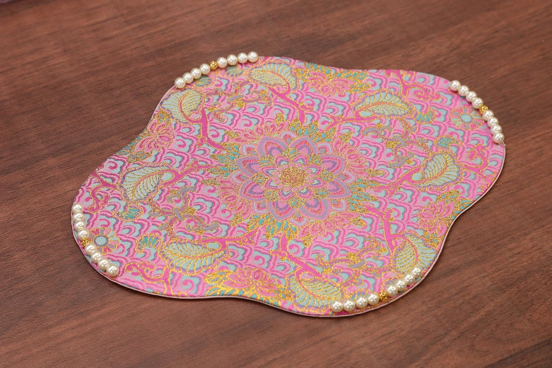 CX067原创设计 手工珠绣款 彩铃宝相 轻奢国风茶席 茶壶杯垫干泡