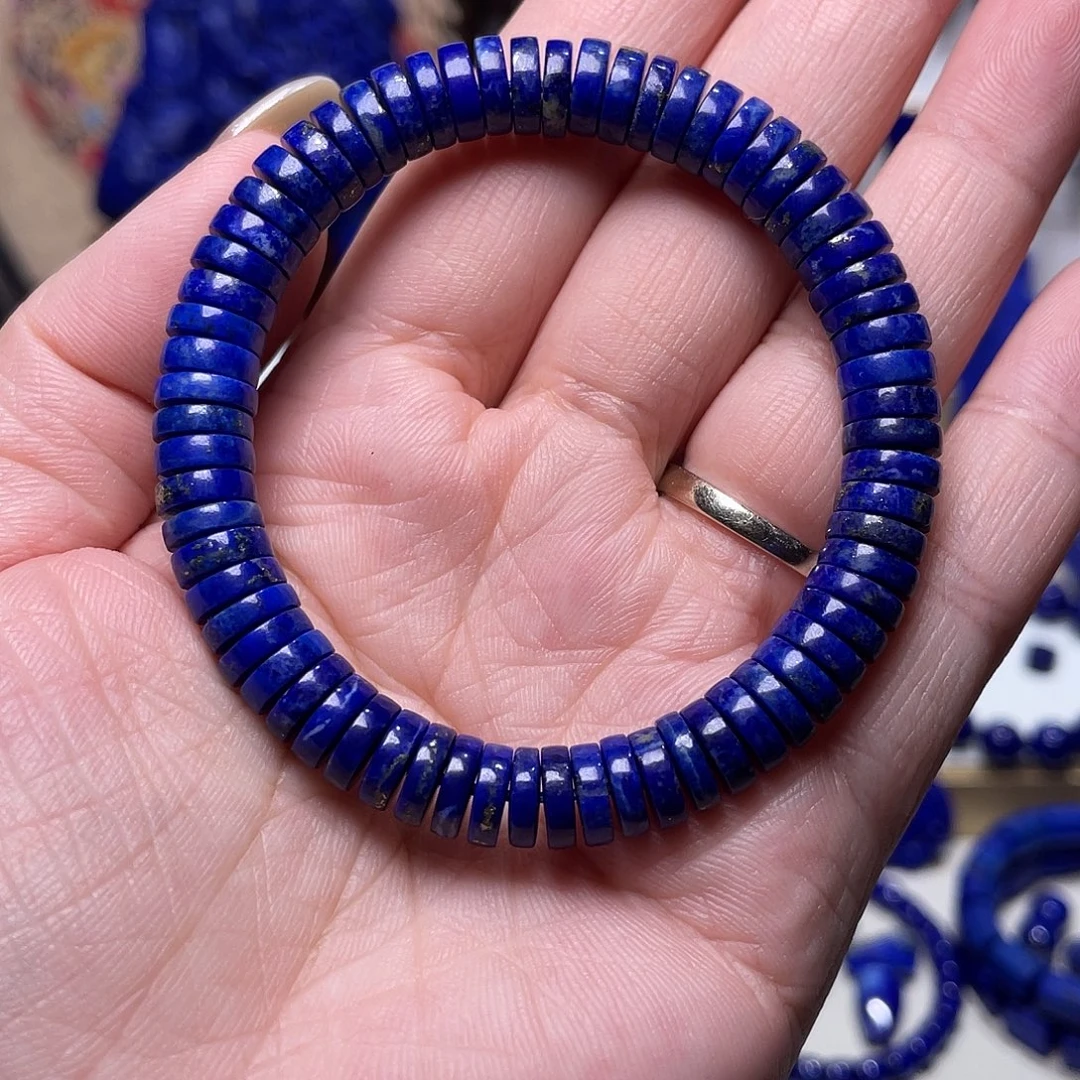 青金石未镶嵌入门级精工药片手串8mm