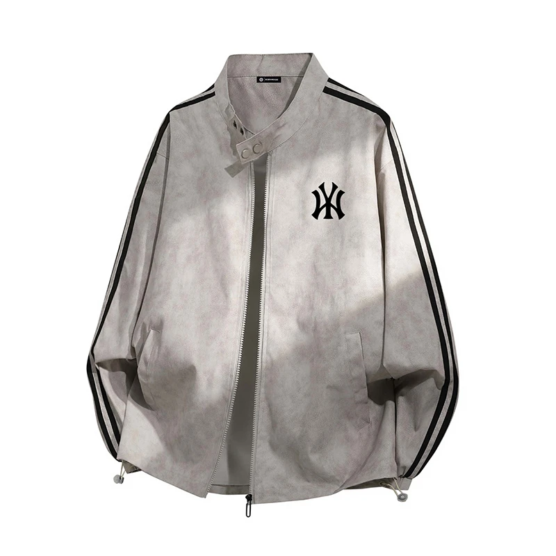 DeweLvum轻奢新款复古时尚宽松休闲潮流百搭防风立领上衣外套男士