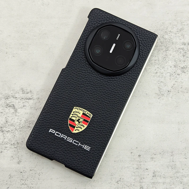适用华为matex6手机壳真皮牛皮奢华高档时尚保护套典藏版保时捷