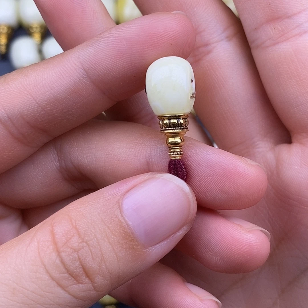 琥珀18K金镶嵌裸石10mm 蜜蜡金塔三通