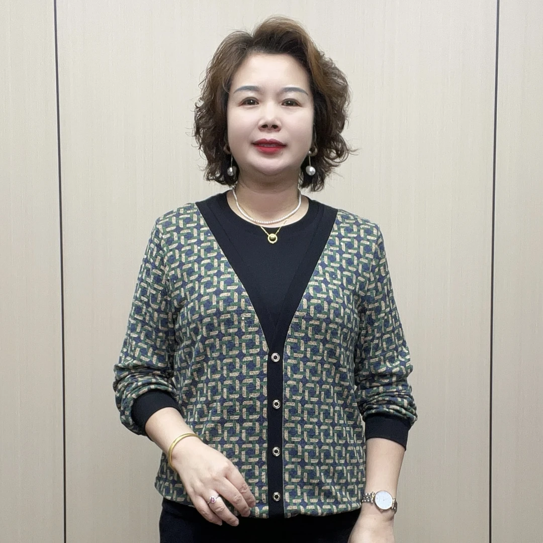2025秋季中老年时尚百搭减龄长袖休闲宽松显瘦女装洋气妈妈装