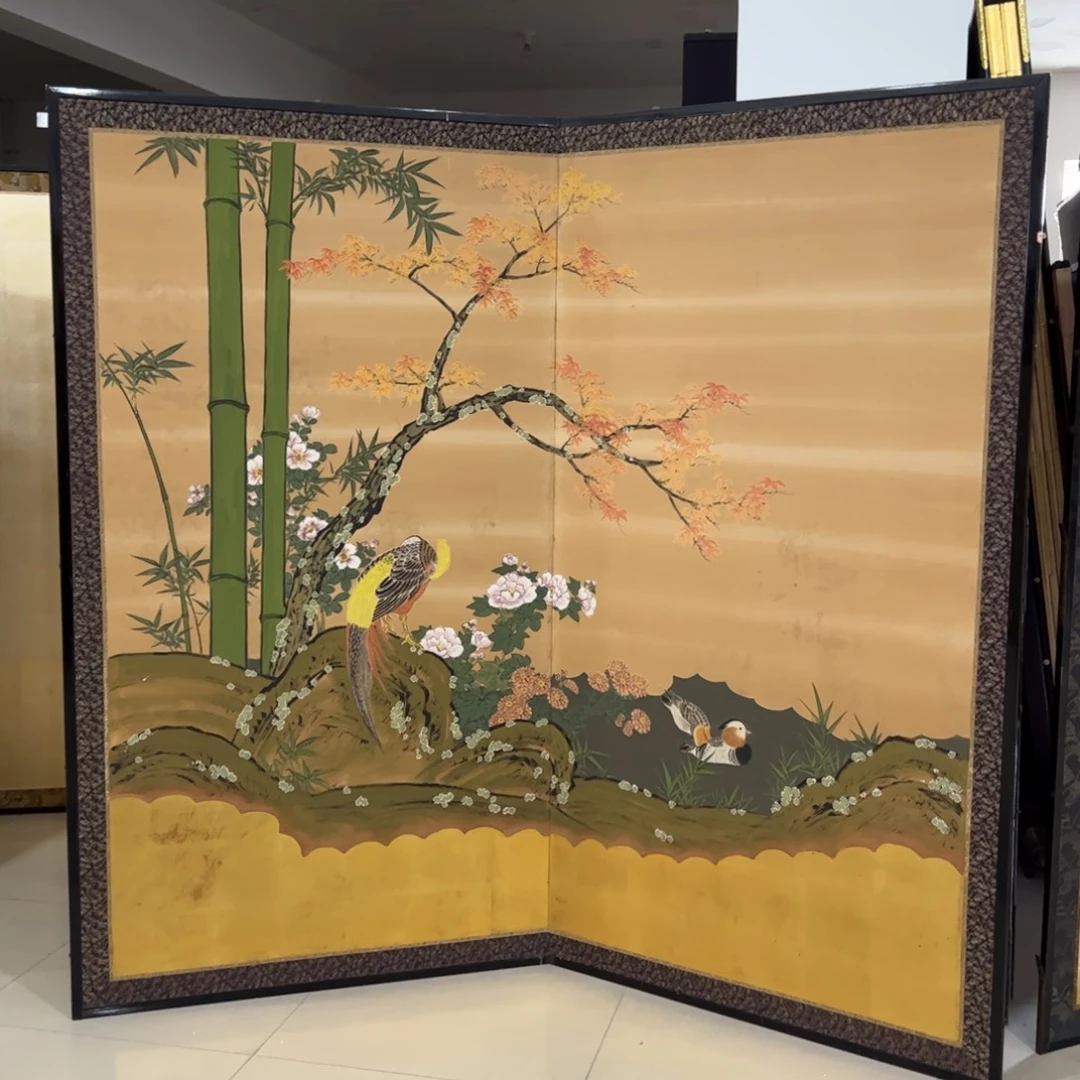 绘画屏风框画茶空间设计