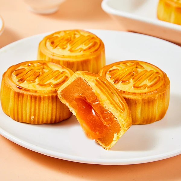 中秋送礼巧克力流心月饼港式奶黄流心月饼礼盒装传统手工饼馅味道