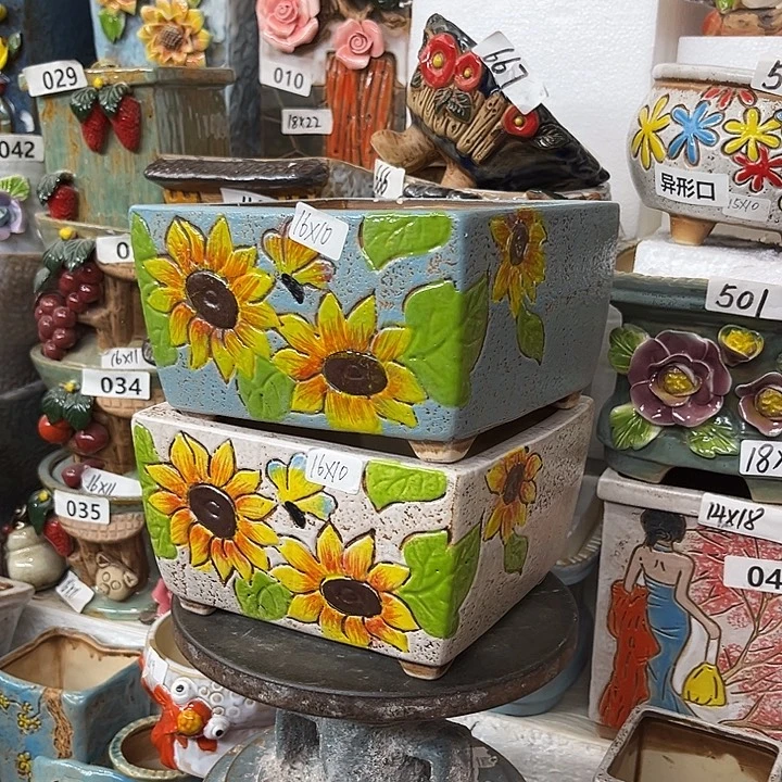 粗陶材质多肉花盆