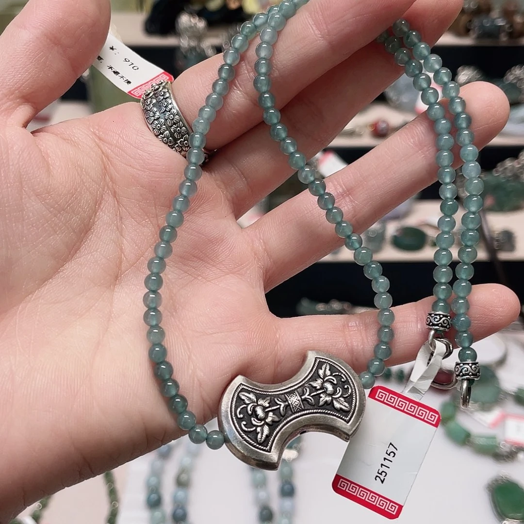 足银复古纯银项链