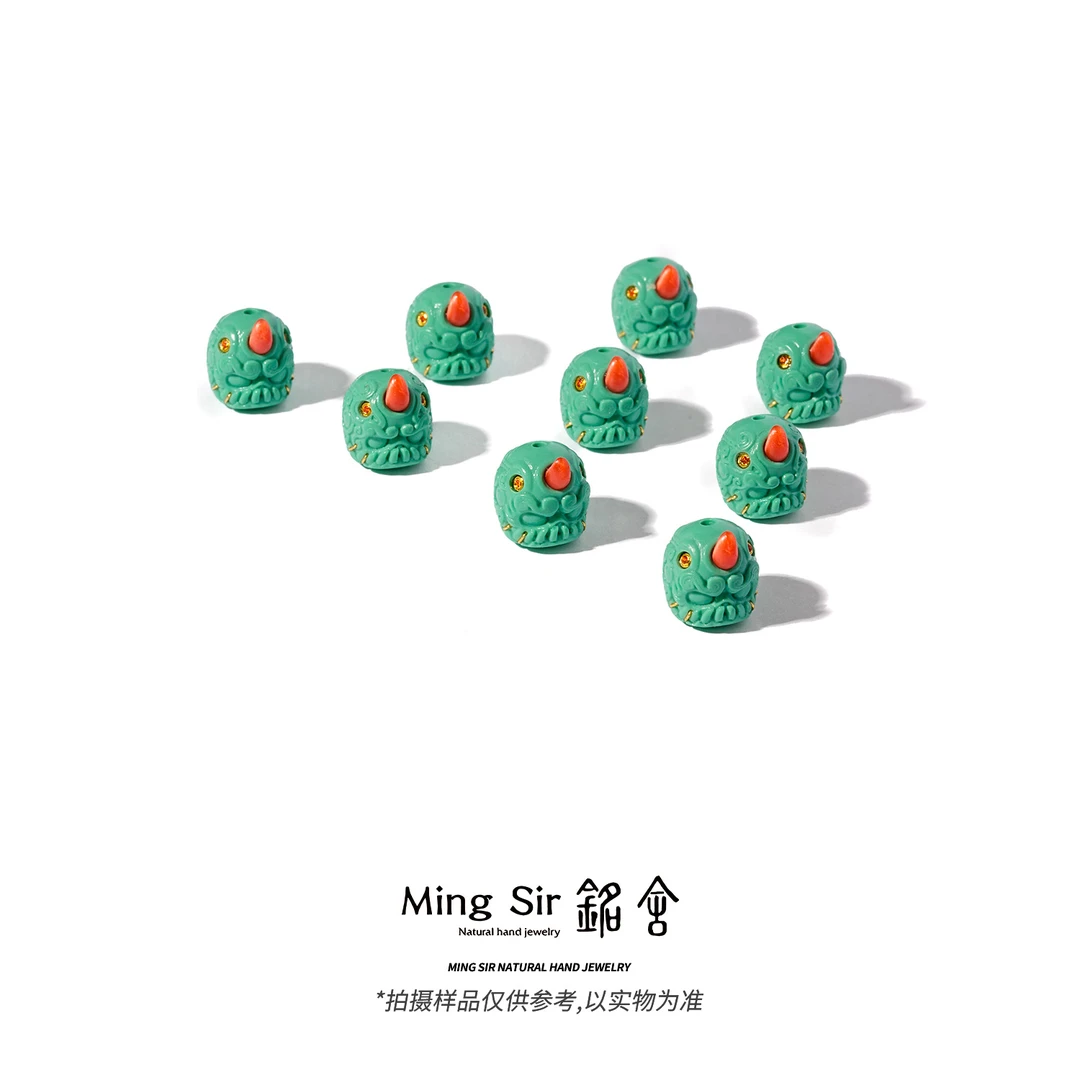 【铭舍】雪巴琉璃独角兽阿呆配珠 可爱DIY手串配饰品（多样性发其一）