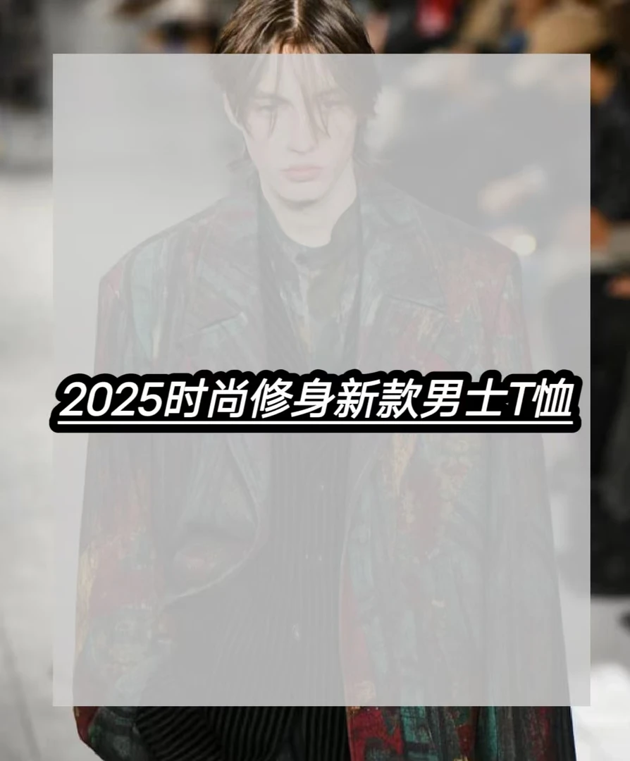 2025时尚轻奢新款修身百搭高端男士T恤3.5-W-D101