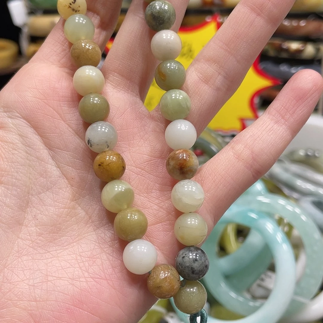 蛇纹石玉手串未镶嵌