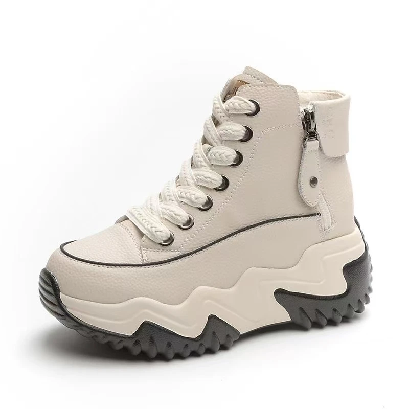 真皮女鞋2025新款老爹鞋增高网红老爹鞋秋冬休闲百搭时尚厚底女鞋