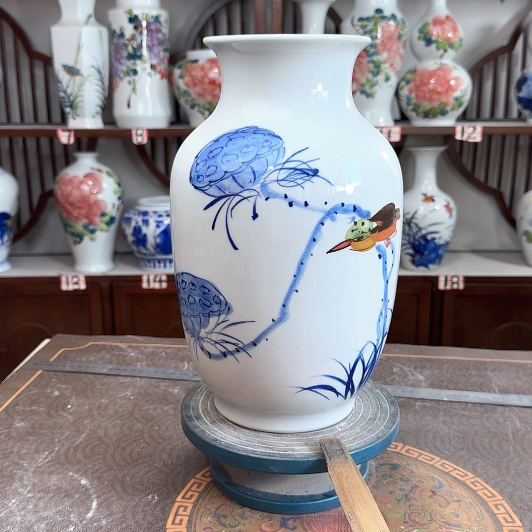 摆件景德镇陶瓷大冬莲子