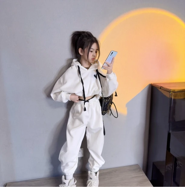 福利款！清小柔童装两色美式运动套装(不加绒)