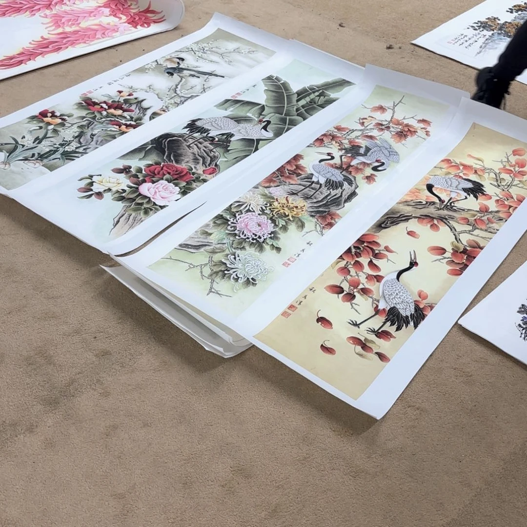 国画g*y陈秀清4尺花鸟马