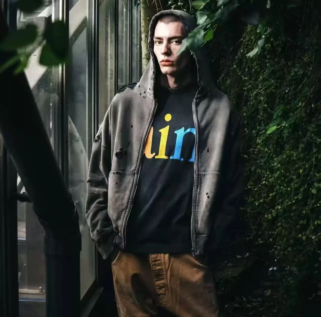 【TYL专属】SAINT MXXX美式破坏拉链连帽卫衣帽衫男女潮服