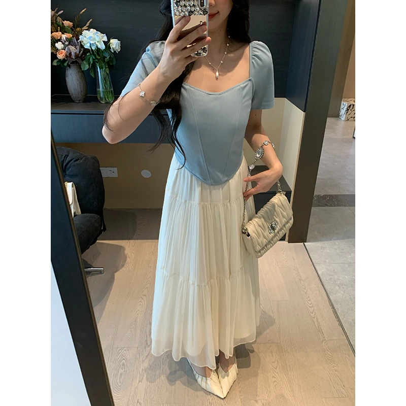 XINYI【蛮腰密码】夏季收腰鱼骨小衫女显瘦百搭上衣X625E06415