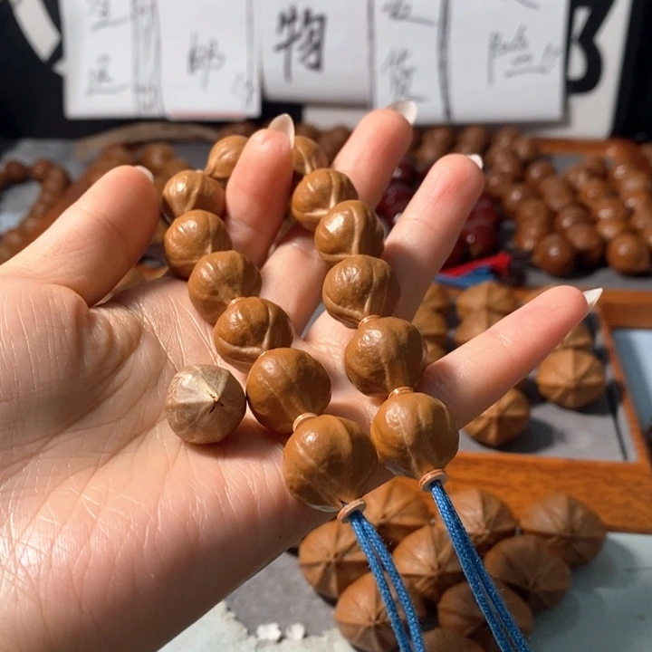 精***达手串橄榄核4141精品蒜头铁核12+1颗+3通