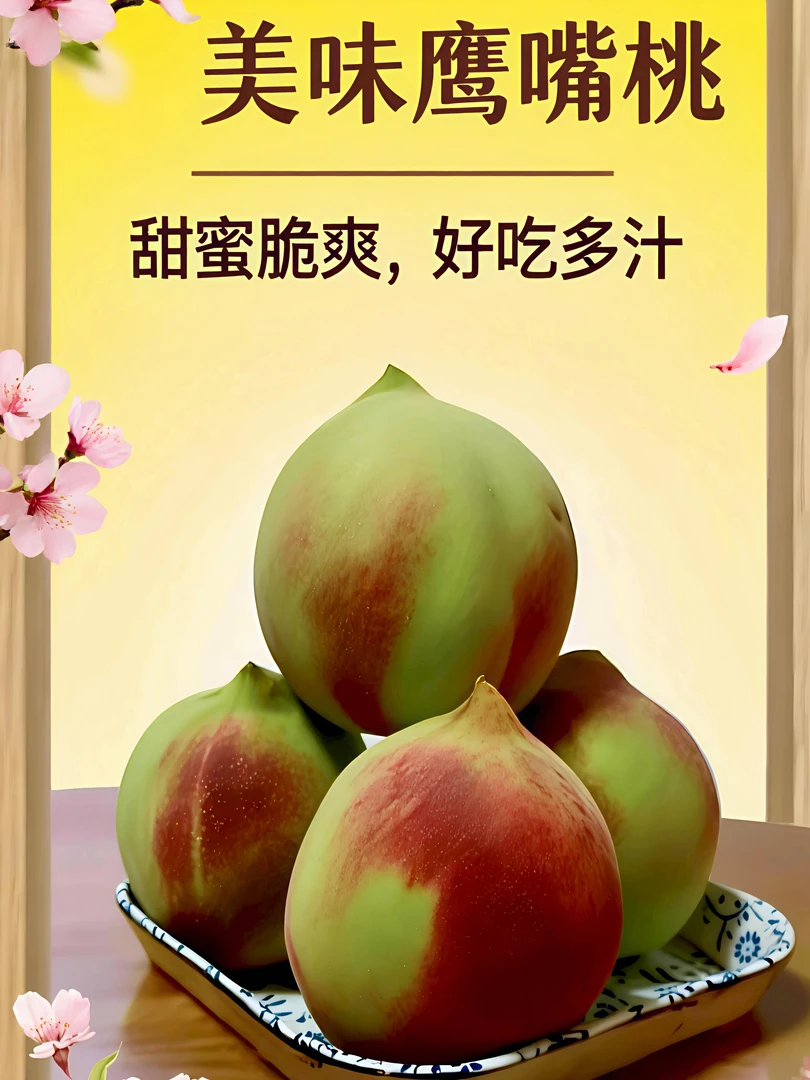 正宗翁源鹰嘴桃新鲜现摘非连平上坪鹰嘴桃脆甜爽口大桃