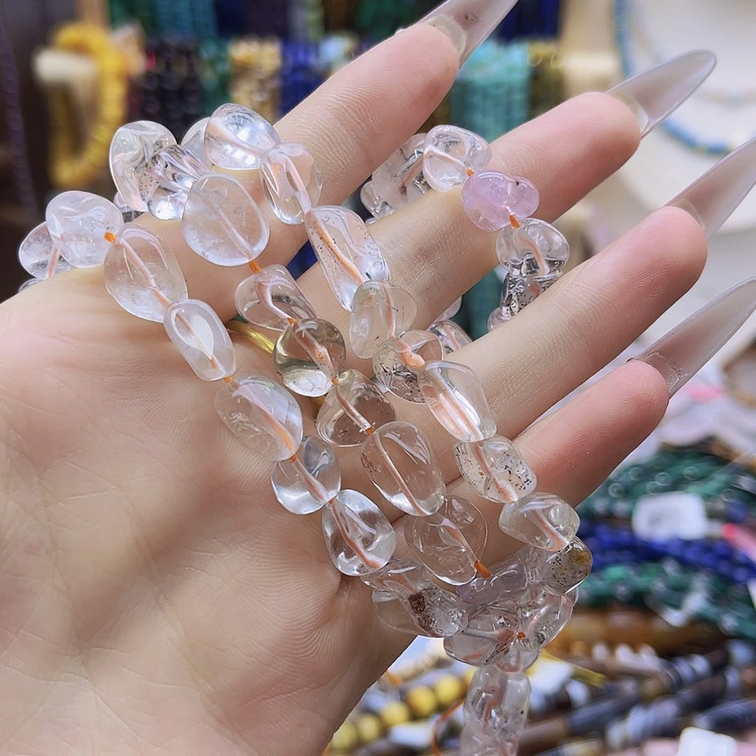 未镶嵌玛瑙/玉髓珠宝半成品/天然黄水白水晶异形