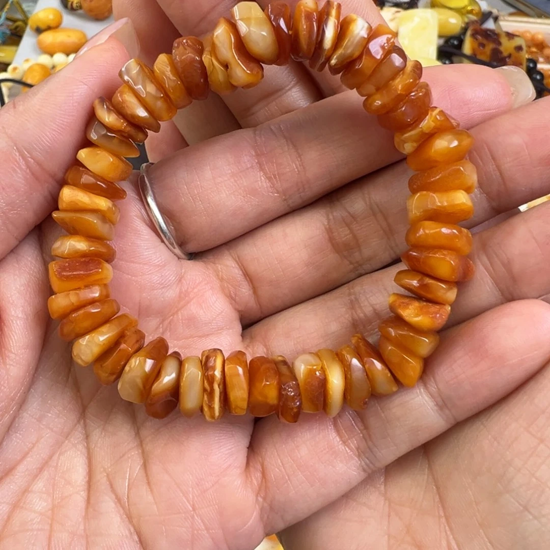 琥珀颈饰未镶嵌蜜蜡