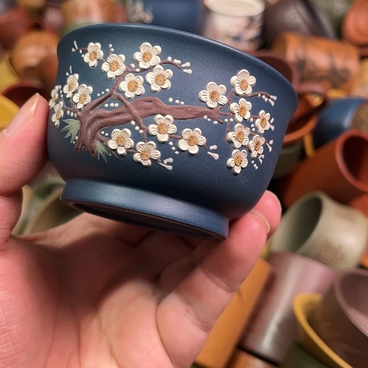 紫砂茶杯全手工紫砂主人杯