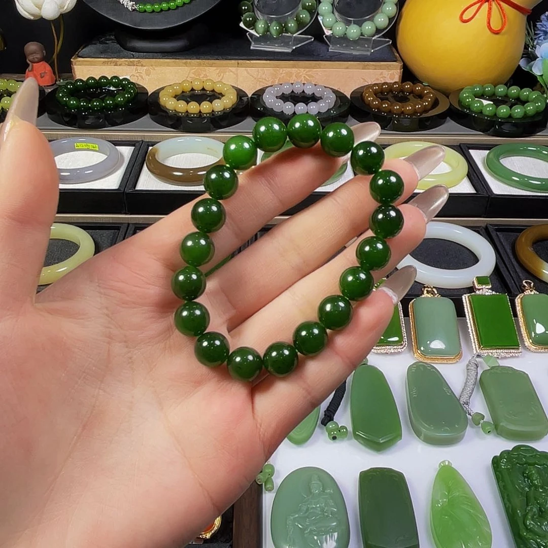未镶嵌手串和田玉·碧玉手串