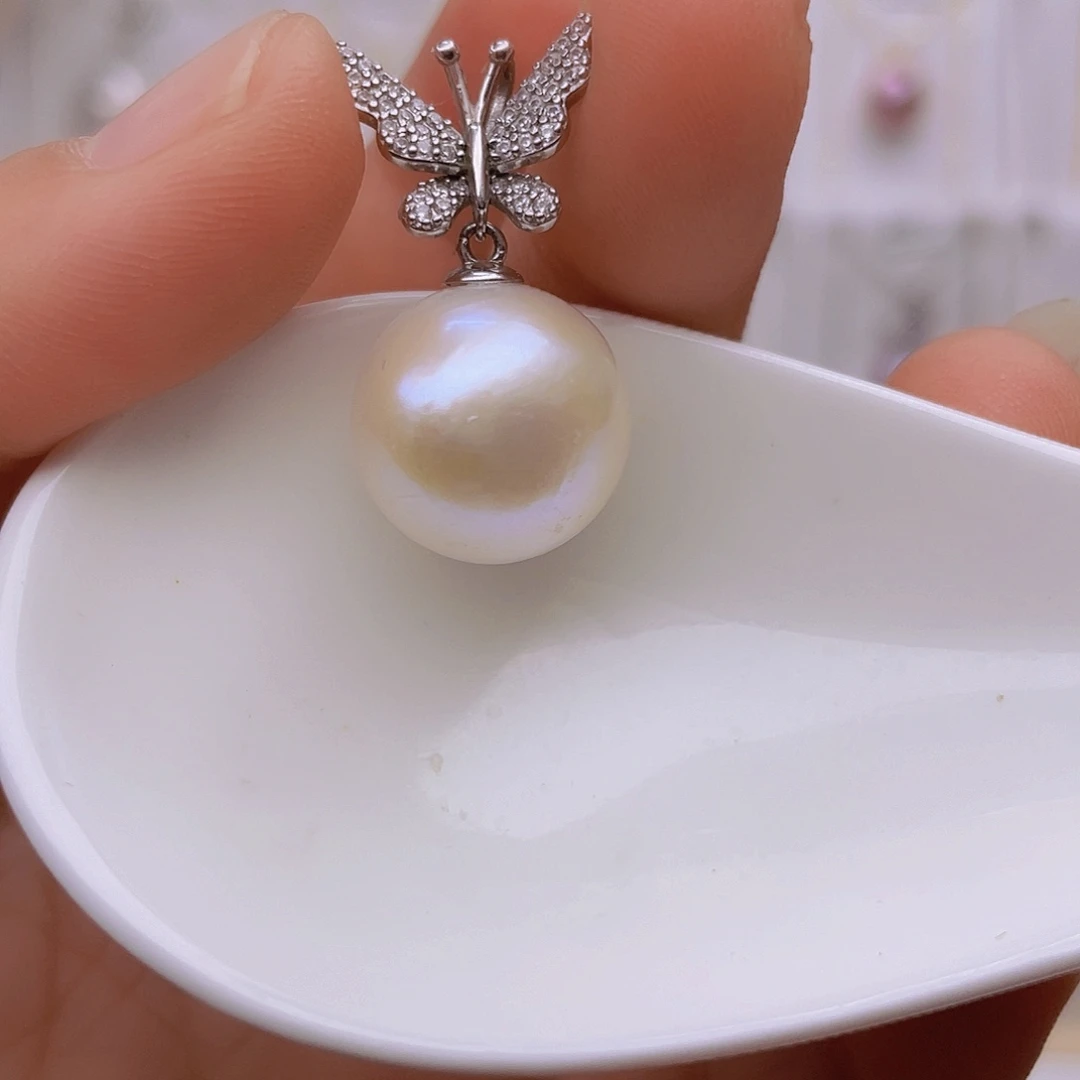 吊坠(赠链)淡水珍珠银S925镶嵌