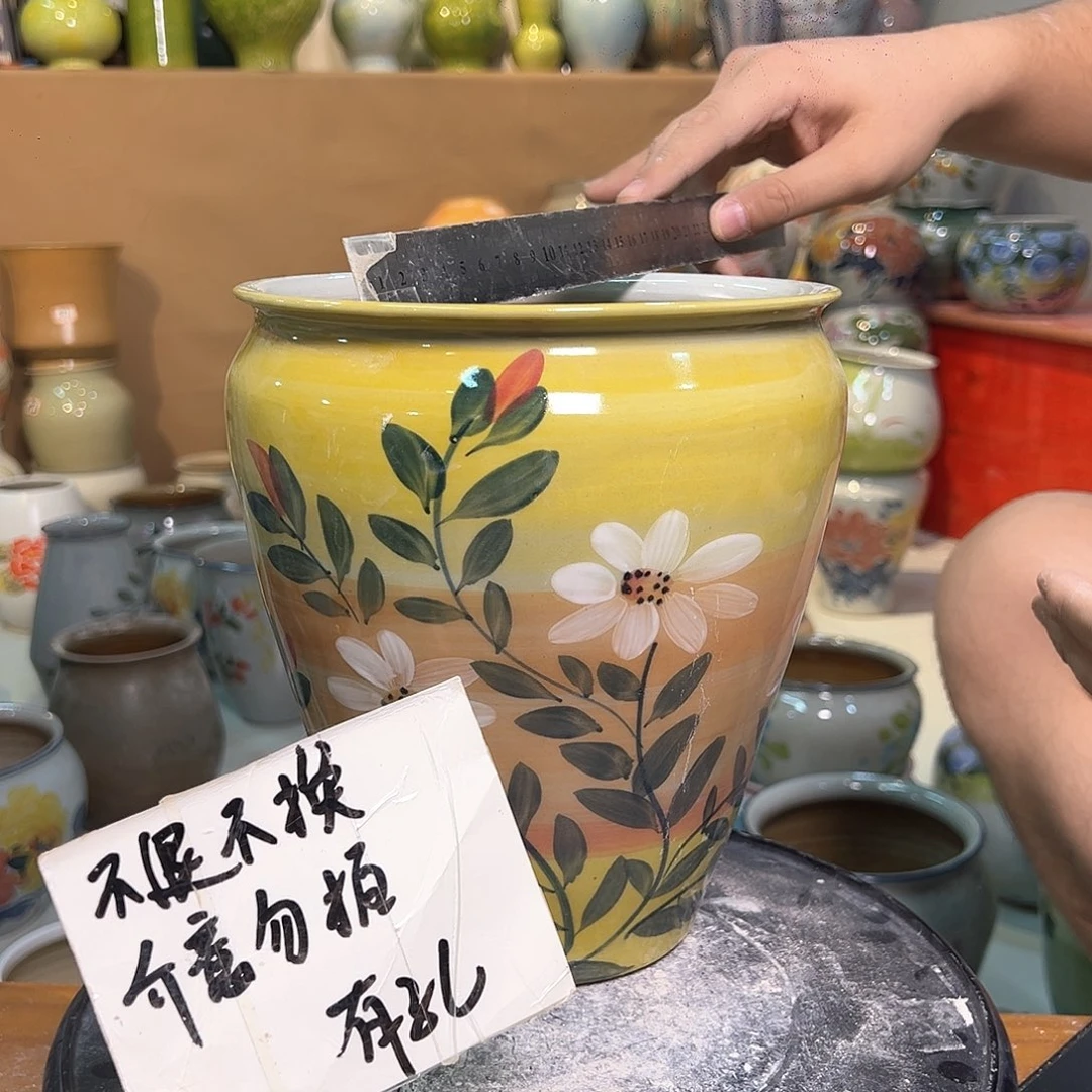 景德镇陶瓷花盆微瑕987