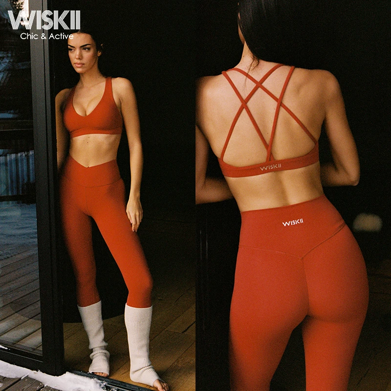 WISKII焰火系列普拉提透气提臀健身高腰瑜伽长裤女