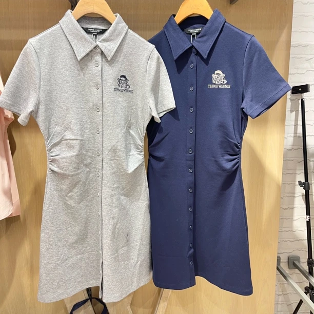 简约修身正肩POLO连衣裙春夏休闲百搭时尚潮流