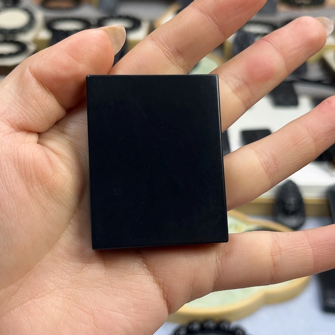 和田玉（墨玉）未镶嵌颈饰35钢板高