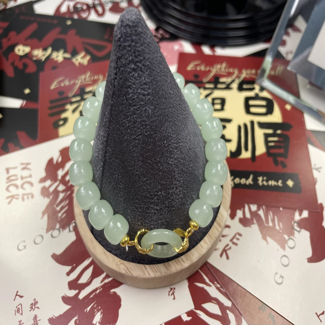 桶珠平安扣圆珠环环相扣时尚百搭手串