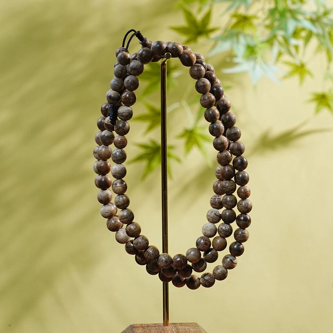 "【收藏级】达拉干虎斑纹多圈沉香手串 0.7cm 16.1g T251008073  B"