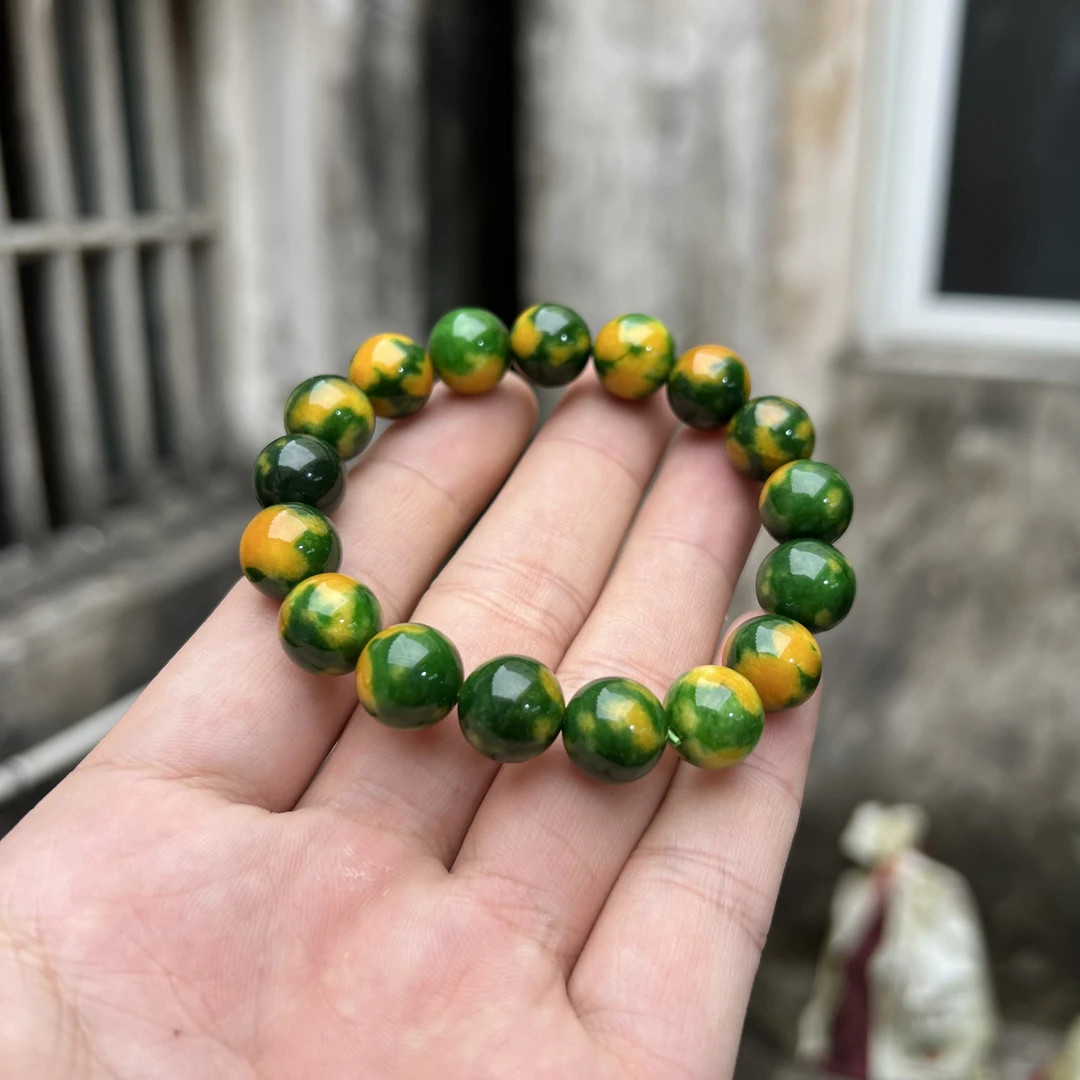 A726孔雀绿苏单圈12mm手串百搭