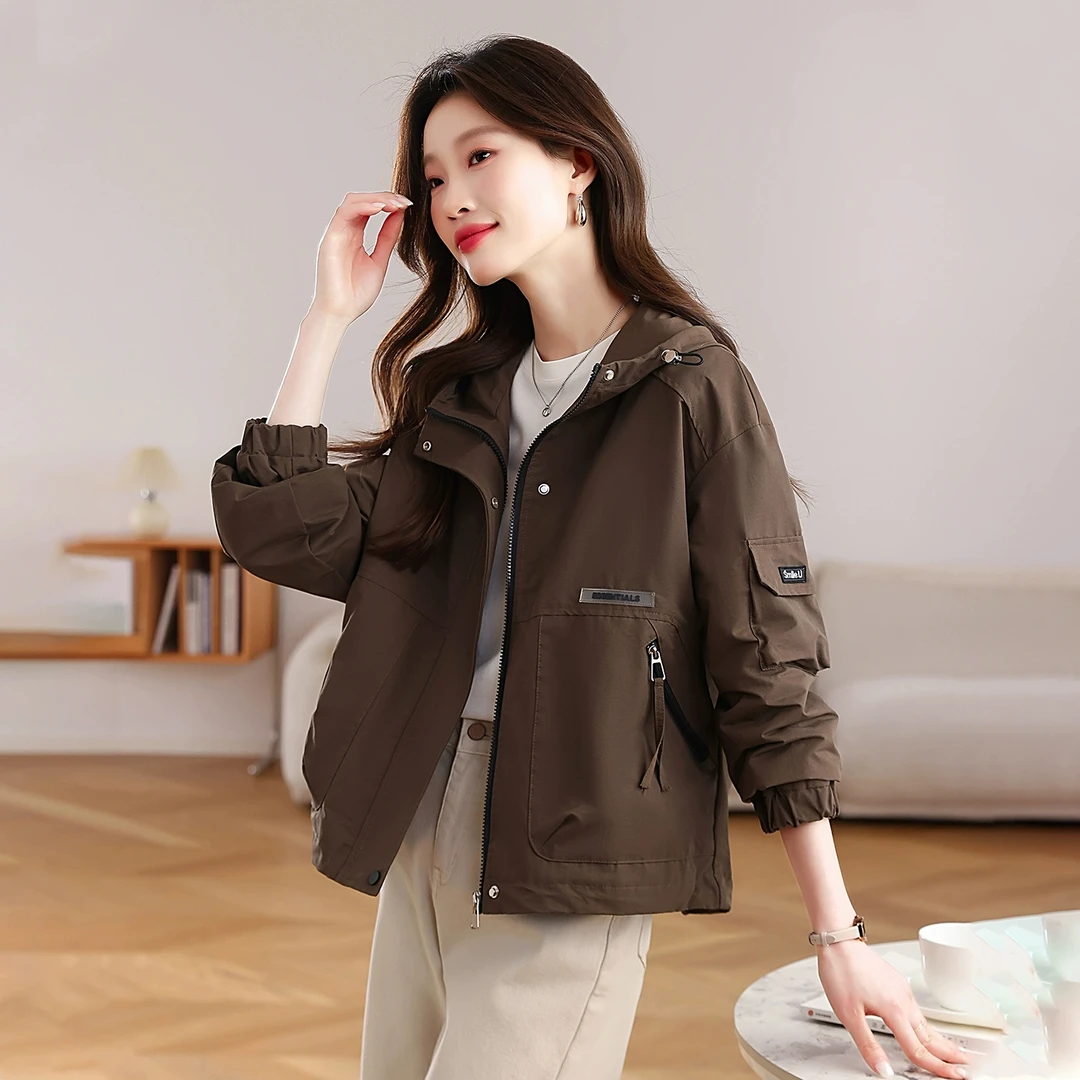 韩版休闲工装风上衣女秋2025春秋新款超好看风衣洋气夹克短款外套