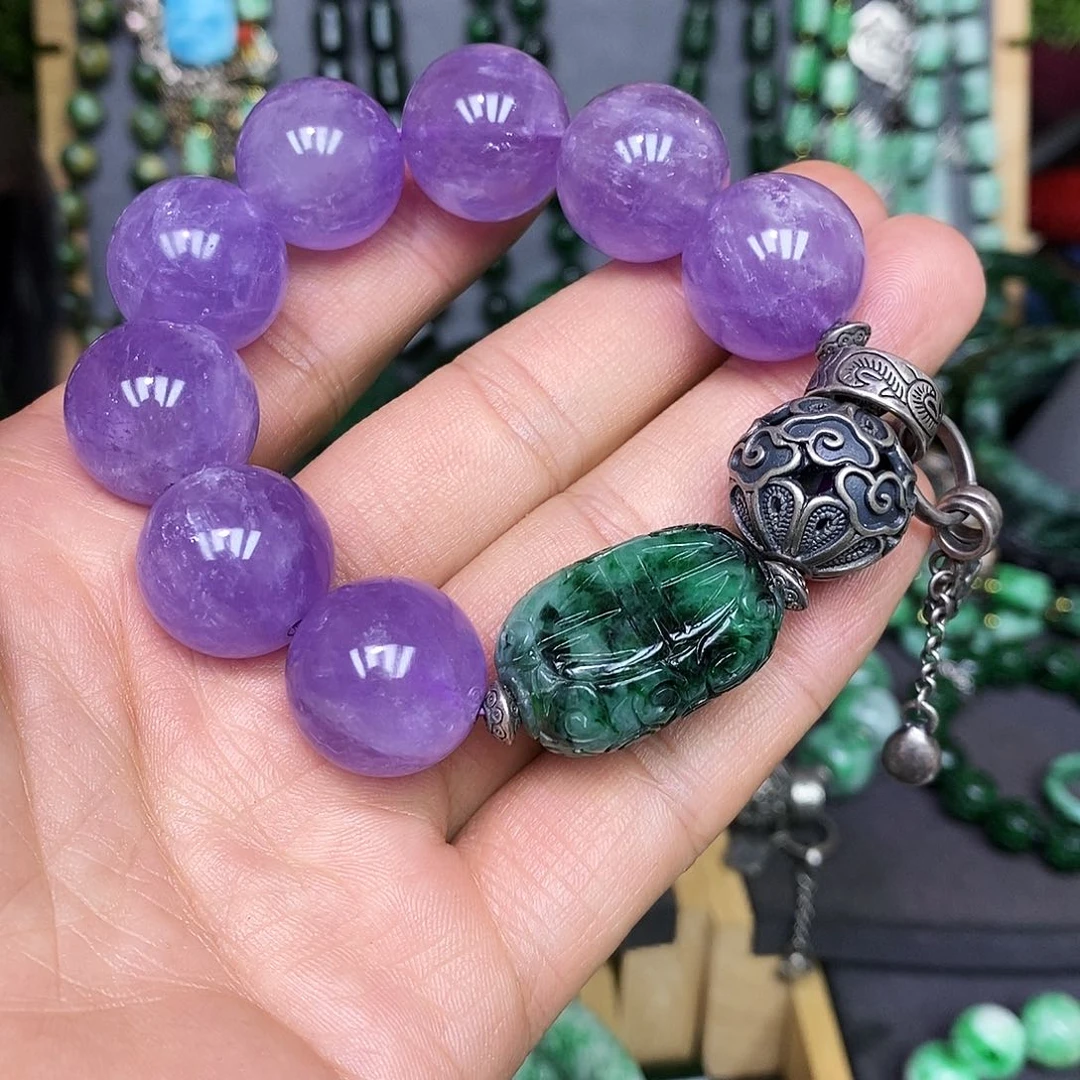 未镶嵌手链翡翠一***苗漂亮美眉